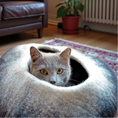 Cargar la imagen en la vista de la galería, Black & White Ombre Cave in Cactus Cave – Nala's Pet Boutique