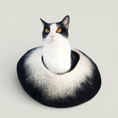 Cargar la imagen en la vista de la galería, Black & White Ombre Cave side view – Nala's Pet Boutique