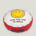 Load image into Gallery viewer, Smiley Cushion close-up – Nala's Pet Boutique