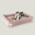 Load image into Gallery viewer, The Stokke Dog Bed is designed with precision and style, reflecting the latest trends in color matching. The base cushions are covered in high-quality cotton and filled with elastic foam, providing comfort and support for your dog's body. With a soft yet firm design, the bed supports the spine and joints while offering a peaceful sleep. The delicate bed cover is made with a durable and easy-to-clean fabric, ensuring both comfort and practicality.