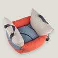 Cargar la imagen en la vista de la galería, orange car seat for pets. up top view.