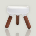 Load image into Gallery viewer, Pet bowl table equipped with an antibacterial porcelain bowl, a silicon base and 3 crafted wood legs.