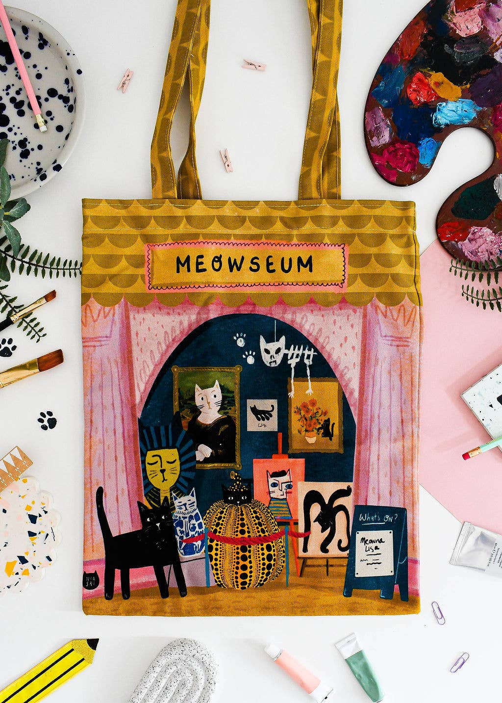 Meowseum Cat Tote Bag
