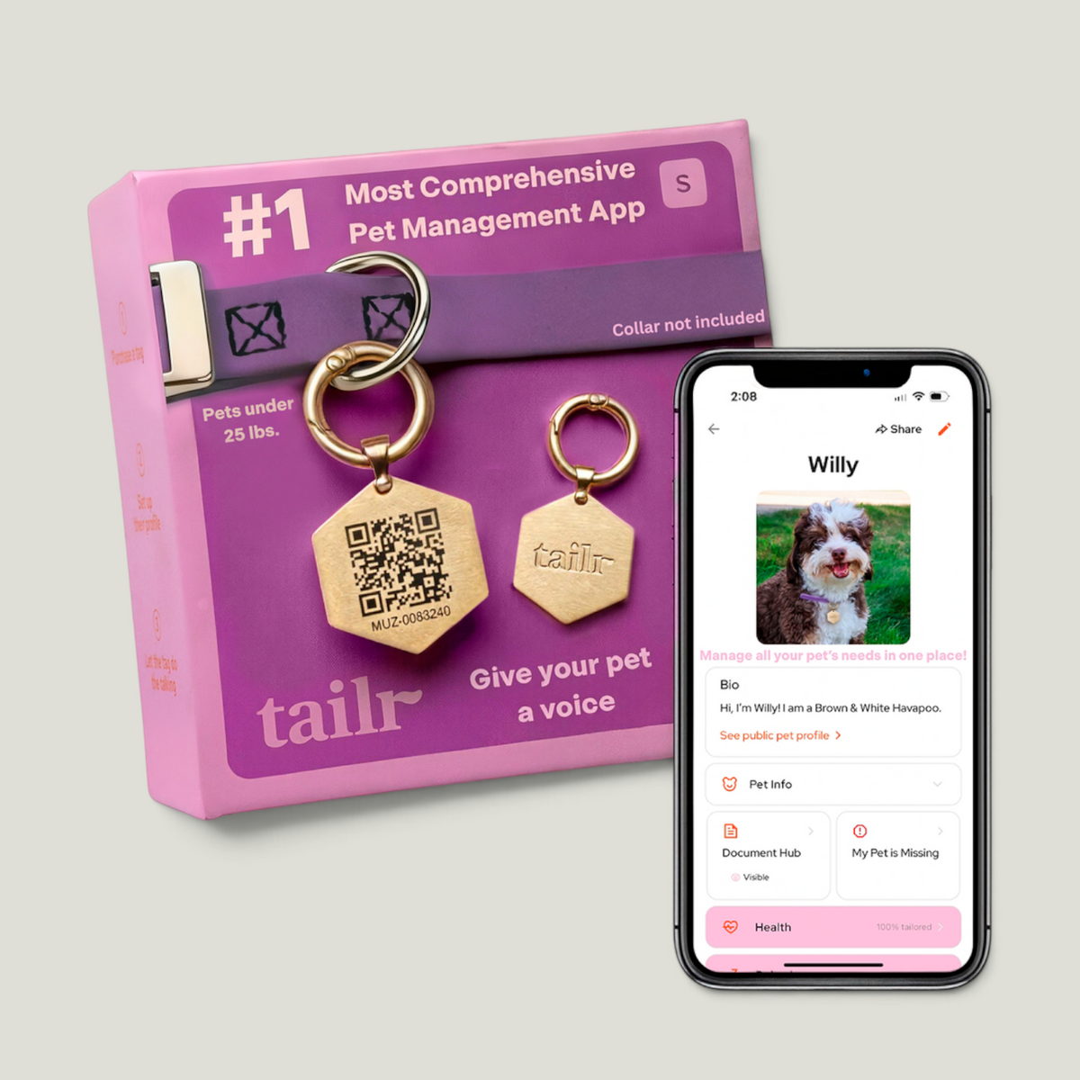 Tailr Classic QR Code ID Tag