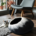 Cargar la imagen en la vista de la galería, Black & White Ombre Cave top view – Nala's Pet Boutique
