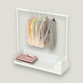 Cargar la imagen en la vista de la galería, This clothing rack is both aesthetically pleasing and practical with the added bonus of a bottom shelf to store wet tissue and already-folded clothing.
