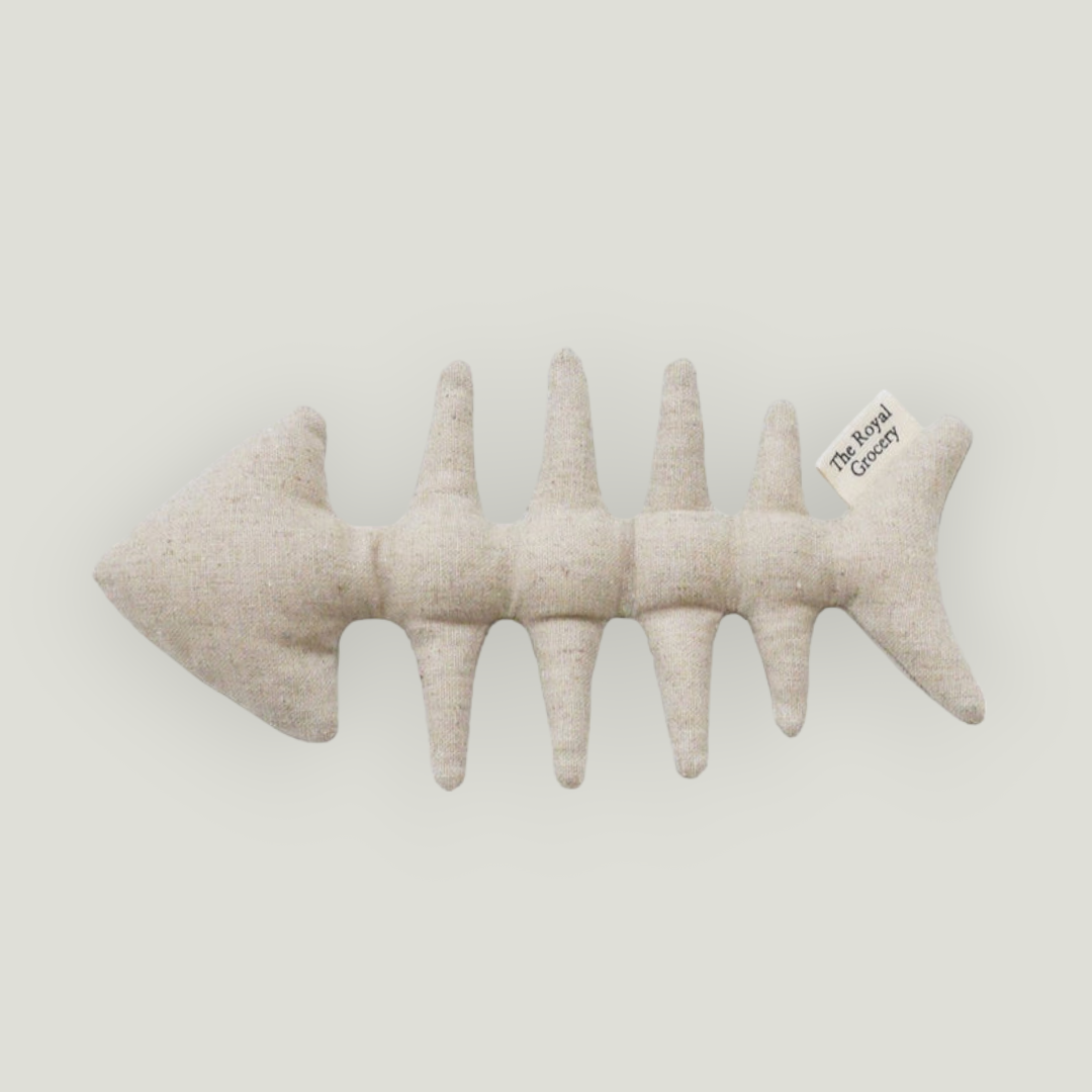 Fishbone catnip toy for cats