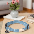 Cargar la imagen en la vista de la galería, FuzzYard Life Cat Collar - Soft cotton cat collar with matte black hardware and bell. Adjustable 20–30 cm for a secure, comfortable fit. Available in multiple colors from FuzzYard Life’s premium pet accessory range.
