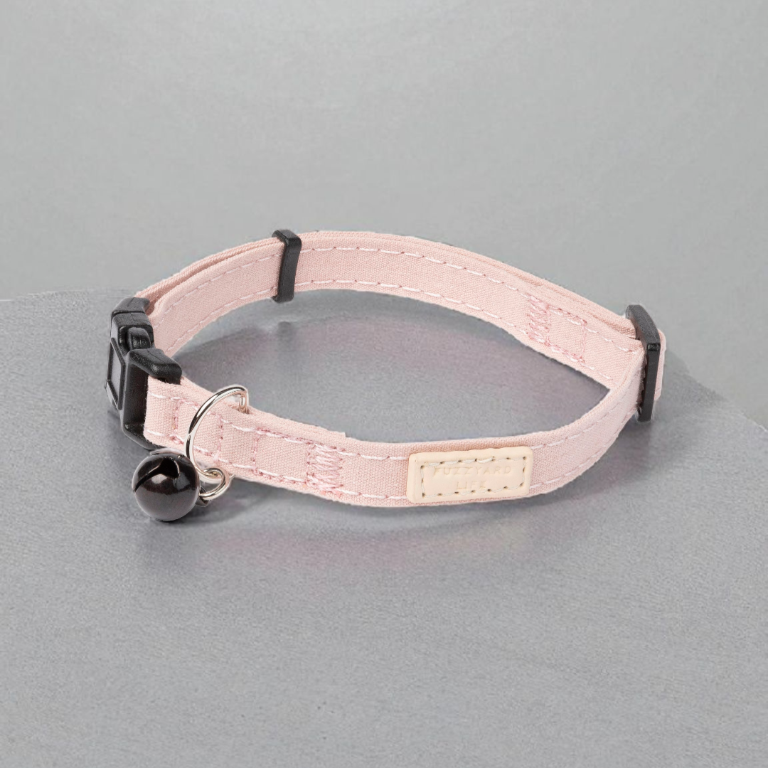 FuzzYard Life Cat Collar - Soft cotton cat collar with hardware in various colors, and bell. Adjustable 20–30 cm for a secure, comfortable fit. Available in multiple colors from FuzzYard Life’s premium pet accessory range.