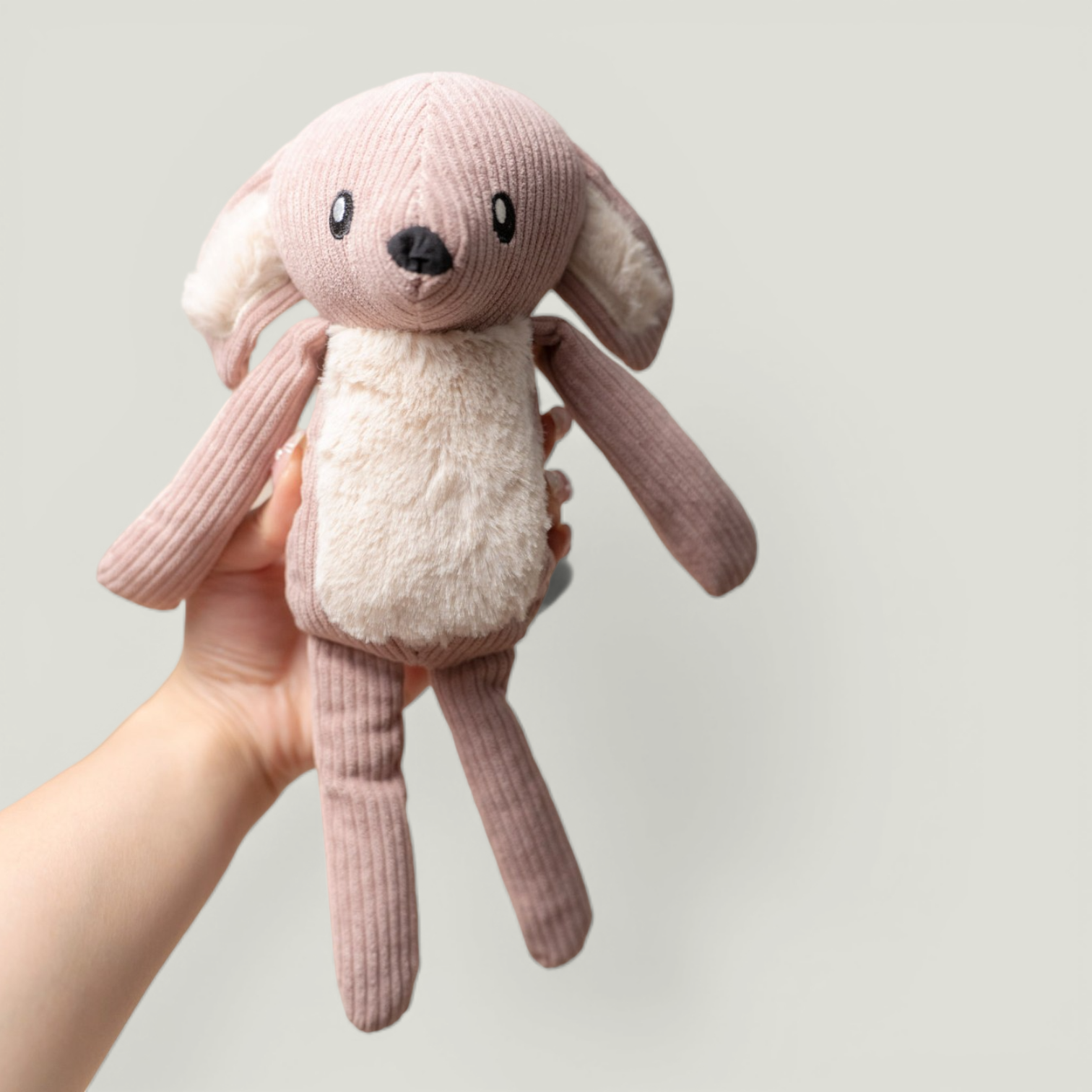 Soft Blush Bunny detail view – Nala's Pet Boutique