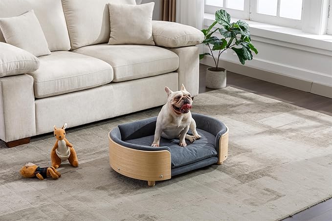 Scandinavian Style Bed angle view – Nala's Pet Boutique