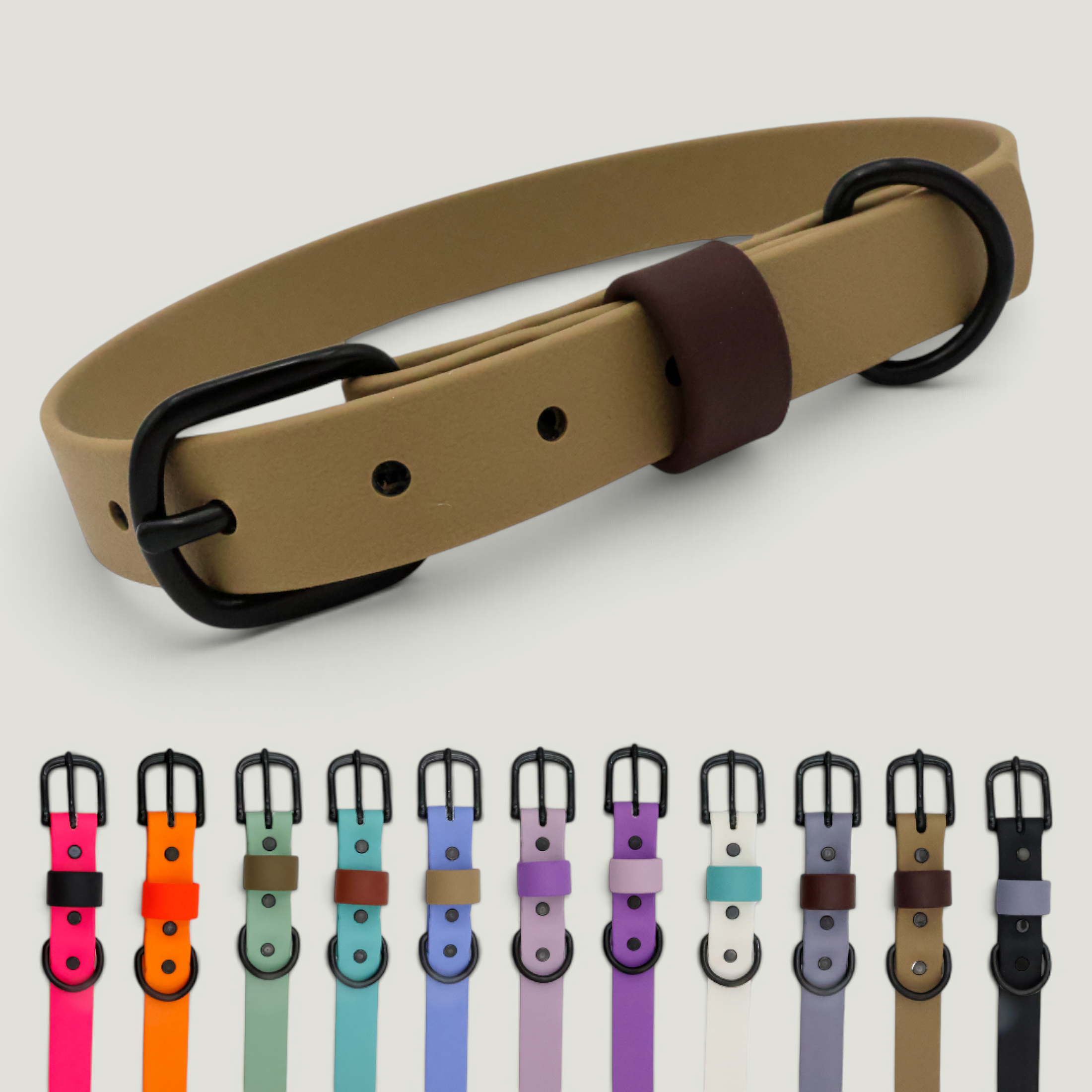 Tailr Two-Tone Waterproof BioThane Dog Collar