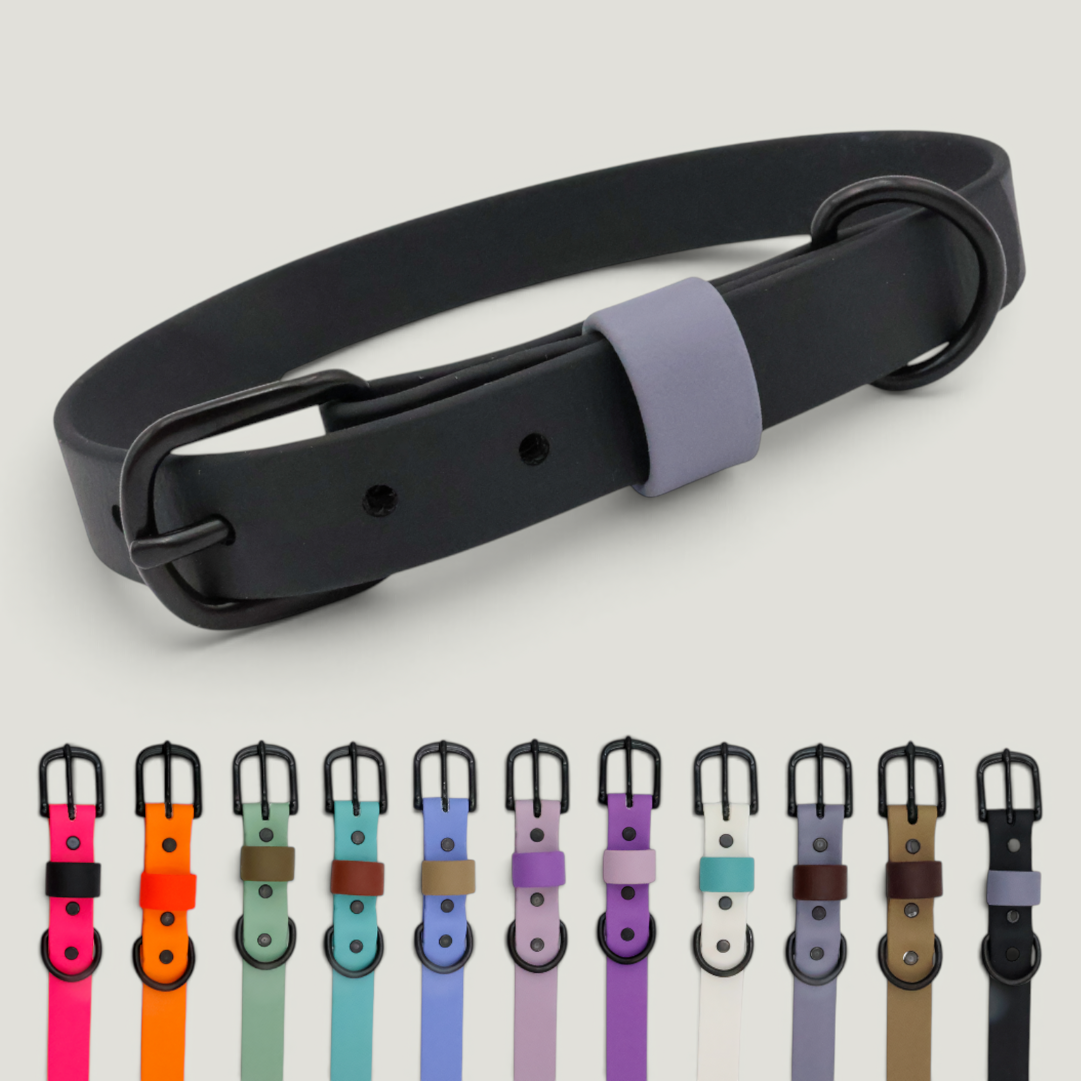 Tailr Two-Tone Waterproof BioThane Dog Collar