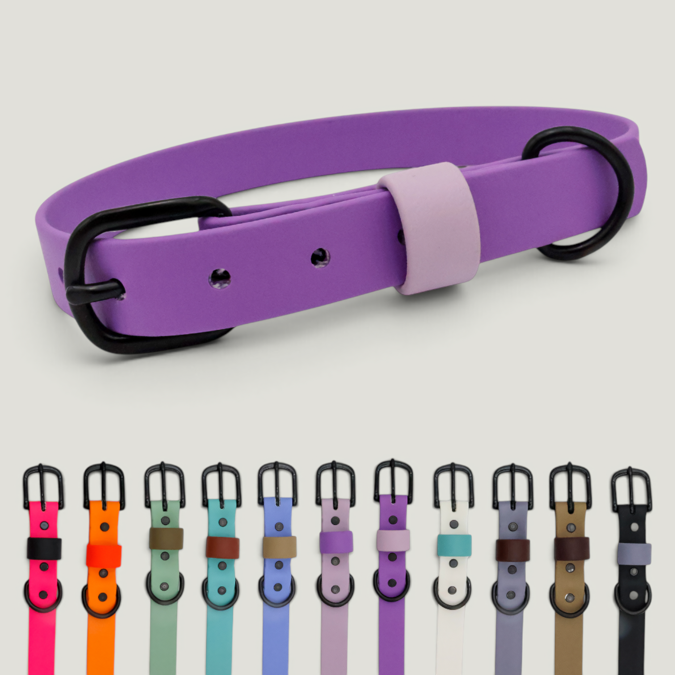 Tailr Two-Tone Waterproof BioThane Dog Collar