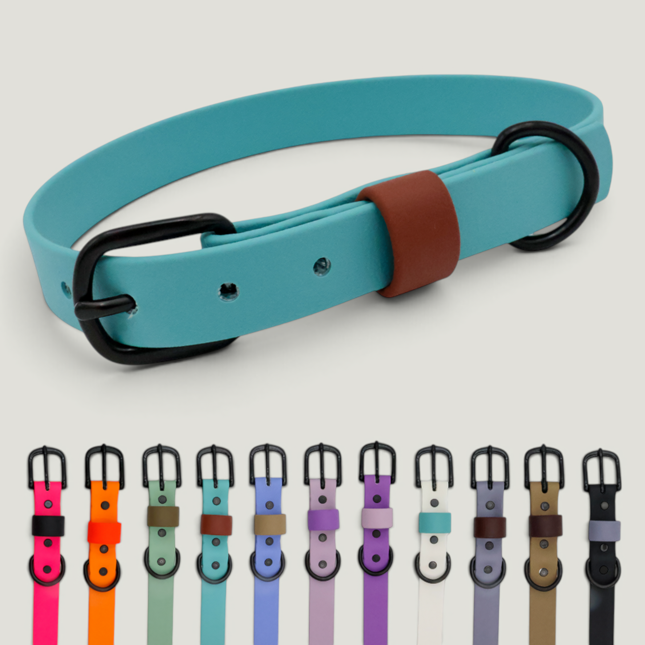 Tailr Two-Tone Waterproof BioThane Dog Collar