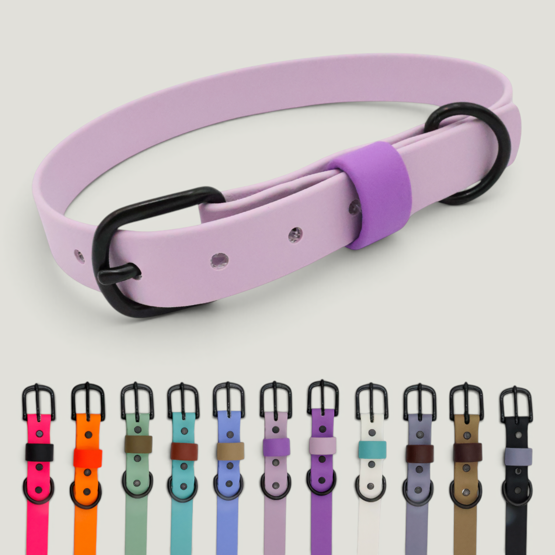 Tailr Two-Tone Waterproof BioThane Dog Collar