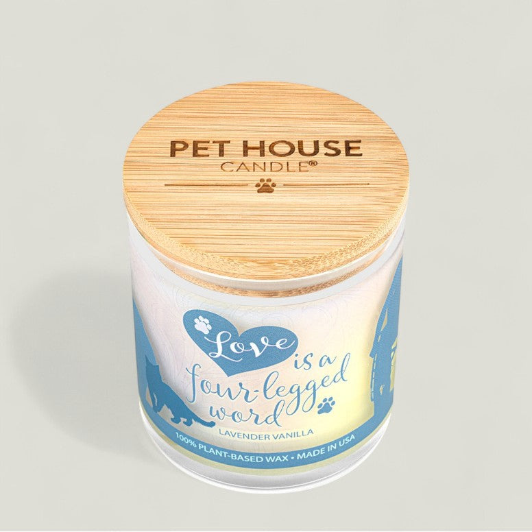 Lavender Vanilla - Pet-safe soy candle made with 100% plant-based wax. Neutralizes odors, burns clean, and fills your home with inviting, toxin-free fragrance.