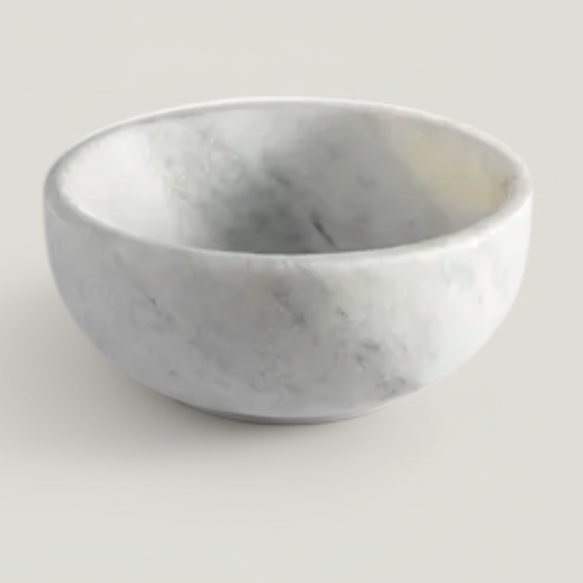 Marble bowl on a white background