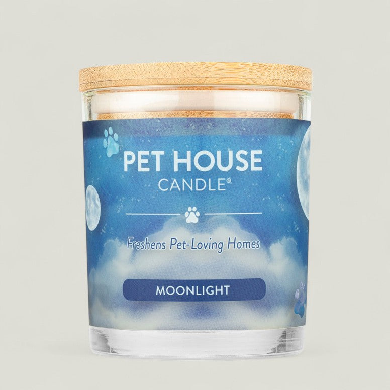 Moonlight - Pet-safe soy candle made with 100% plant-based wax. Neutralizes odors, burns clean, and fills your home with inviting, toxin-free fragrance.