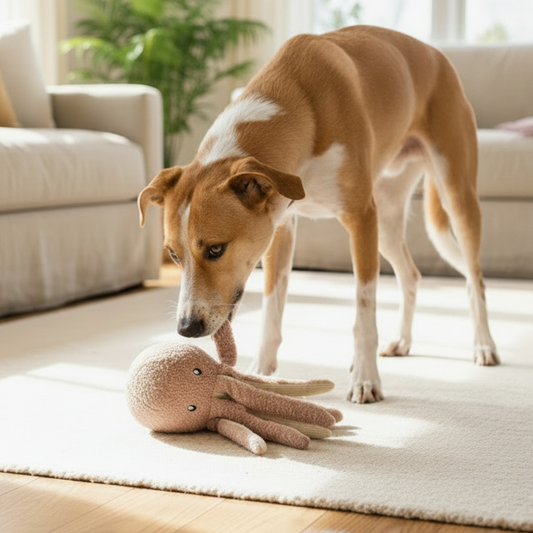 Juguete de Peluche Chirriador de Pulpo para Perros
