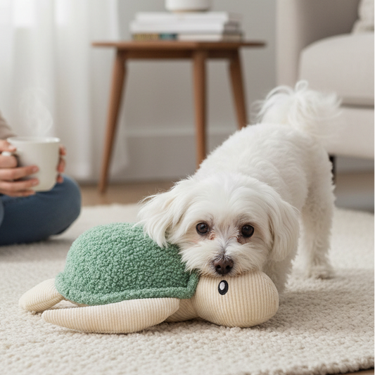 Juguete de peluche de tortuga para perro