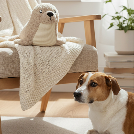 Juguete de peluche de foca para perro