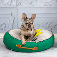 Cargar la imagen en la vista de la galería, Crafted with luxurious water-repellent cover, this sophisticated cushion provides your beloved pup with a comfortable resting spot and unmistakable style. 
