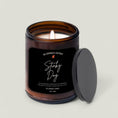 Load image into Gallery viewer, Stinky Dog – Pet Friendly Candle made with 100% natural soy wax and a cotton wick, safe for pets and family. Shredded coconut and fresh blueberry scent naturally neutralizes odors. Clean burn, free from toxins, parabens, and phthalates.
