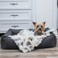 Load image into Gallery viewer, Soft, fluffy, and warm, this blanket will provide thermal comfort to your pet while also adding a tasteful touch of elegance to your interior decor.
