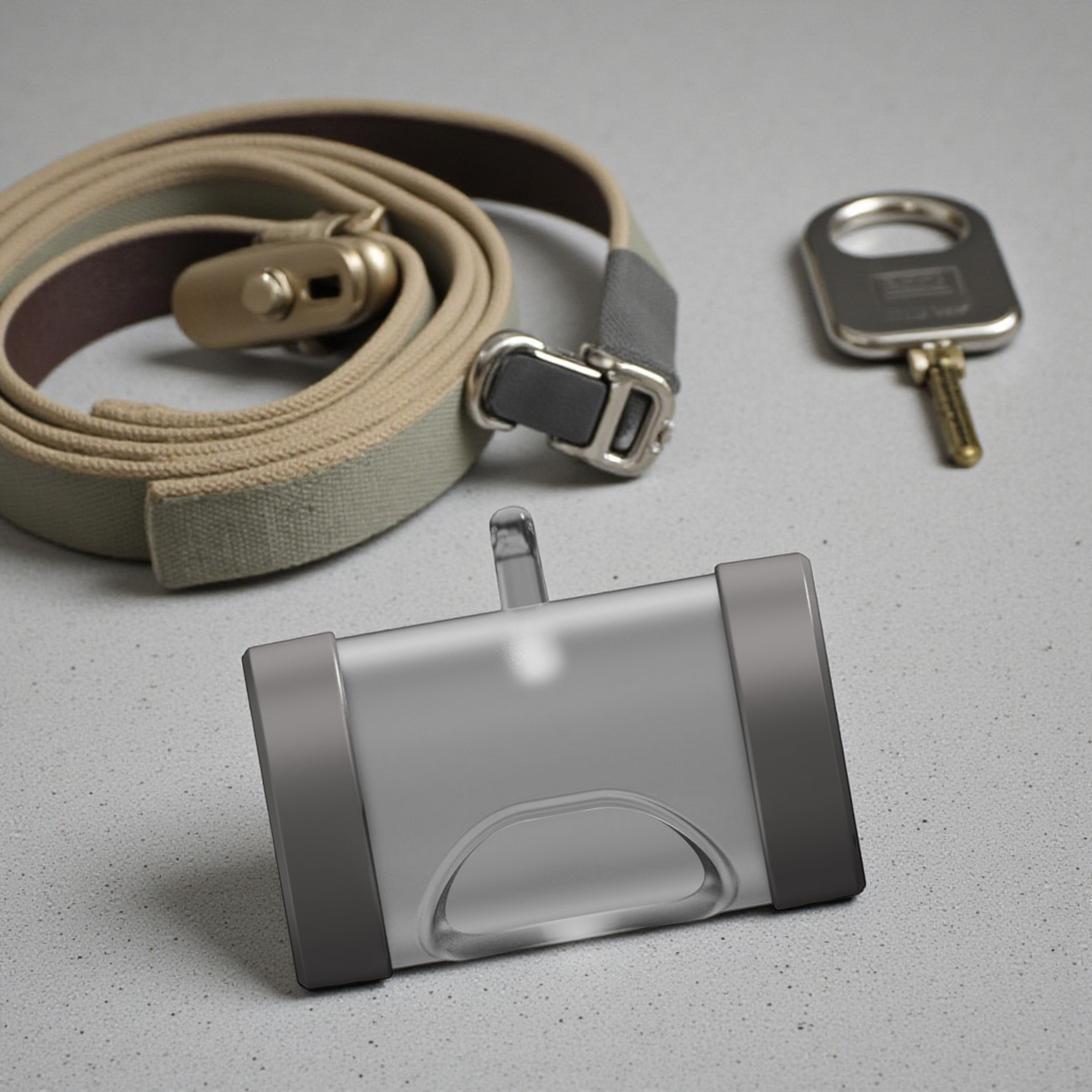 VOOCOO Go! Dog Waste Bag Dispenser - Compatible with Retractable Leashes, Portable Poop Bag Holder, Durable ABS Plastic, Compact Design for Easy Cleanup (Gray)