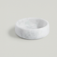 Cargar la imagen en la vista de la galería, White marble pet bowl on a white background
