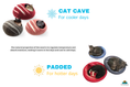 Load image into Gallery viewer, Blue Flower Cat Cave
