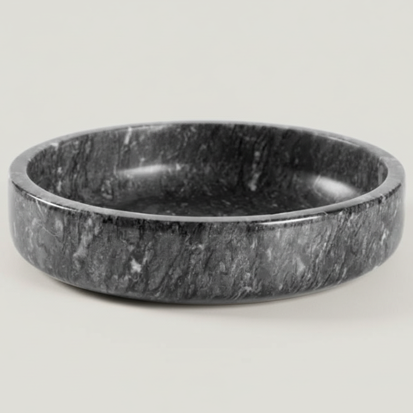 Dark Grey Marble Slim Bowl – Nala's Pet Boutique