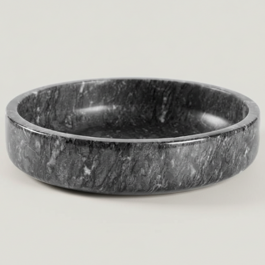 Dark Grey Marble Slim Bowl – Nala's Pet Boutique