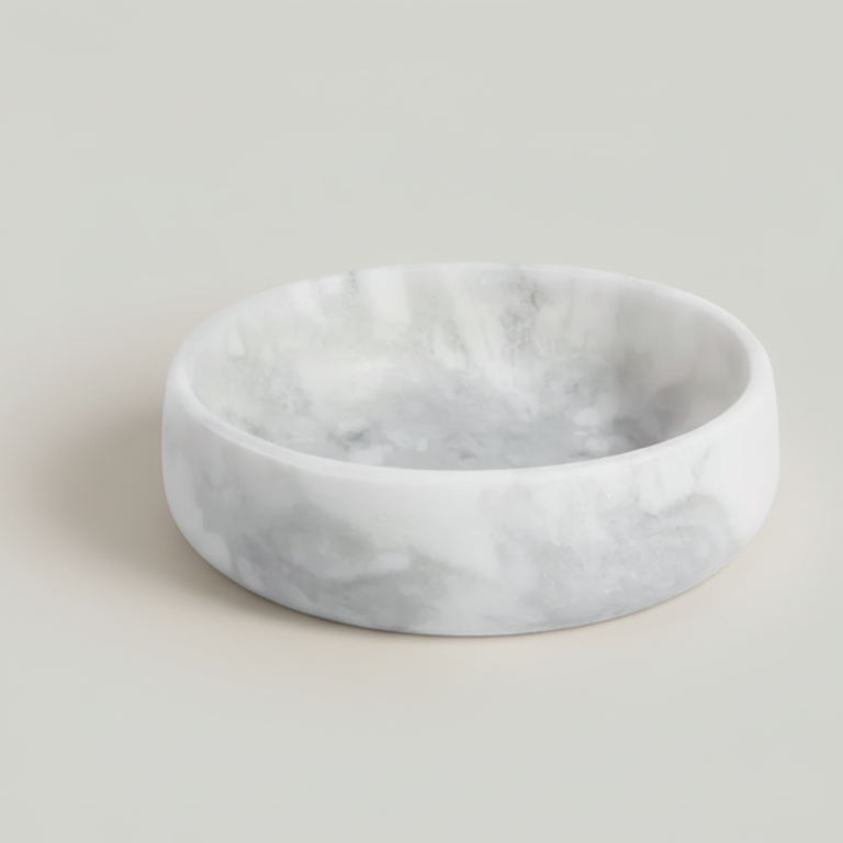 Marble bowl on a light background
