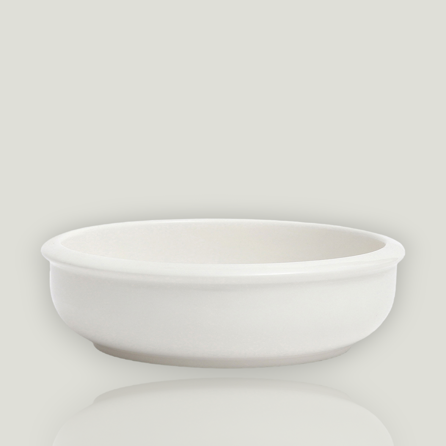 Pet bowl table equipped with an antibacterial porcelain bowl, a silicon base and 3 crafted wood legs.